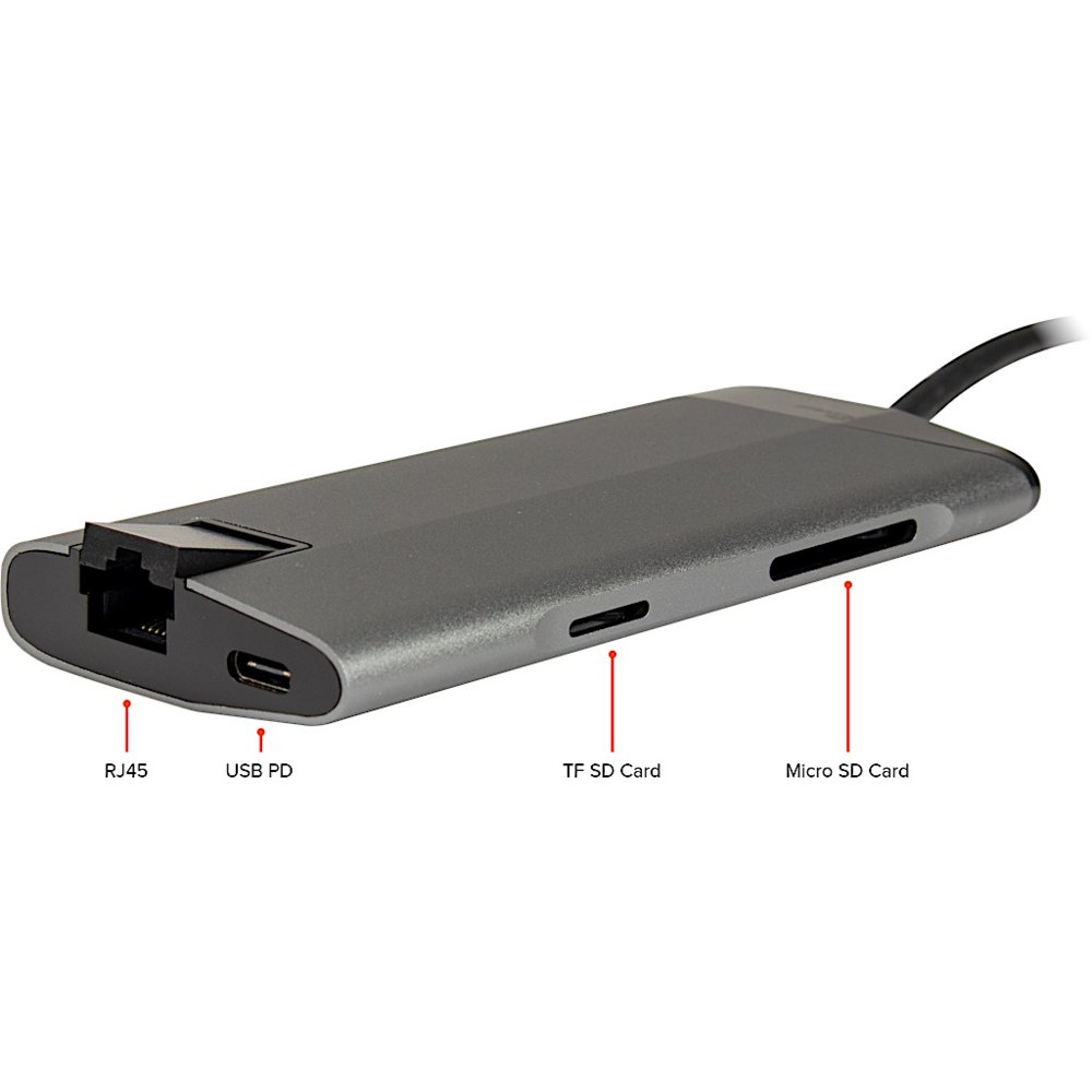 Inter-Tech GDC-802 | Docking Station | USB-C 3.2 Gen 1 | Grijs - Afbeelding 4