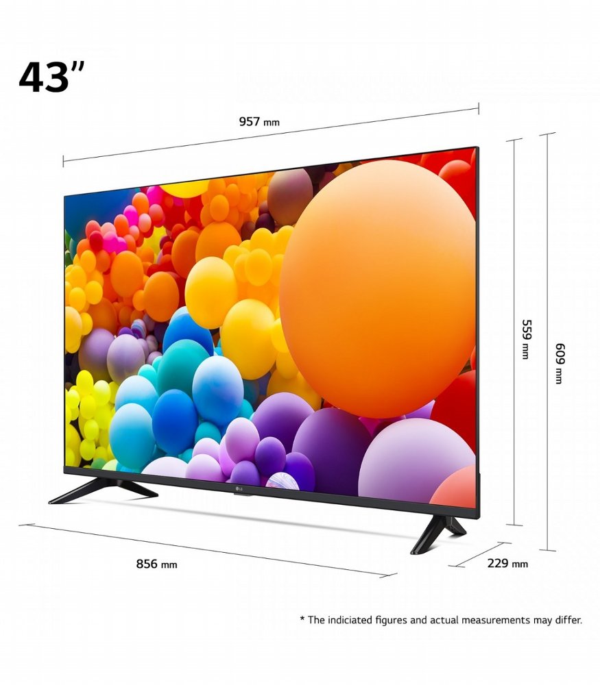 LG 43UT73003LA 43" | Ultra HD 4K LED Smart TV | WebOS + Wifi | HDR10 & FILMMAKER Mode | Slim Design + AI Sound | 60Hz - Afbeelding 3