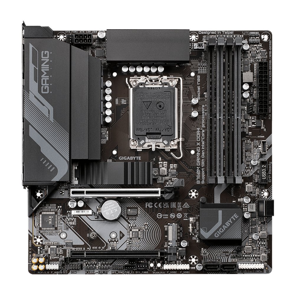 MB Gigabyte B760M GAMING X | Socket LGA 1700 | Intel B760 | 4xDDR4 | Micro-ATX | Moederbord - Afbeelding 3