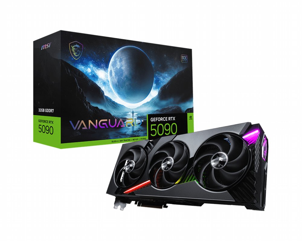 MSI GeForce RTX 5090 32G Vanguard SOC | 32 GB GDDR7 VRAM | 4K Gaming & AI | Videokaart | GPU | Nvidia