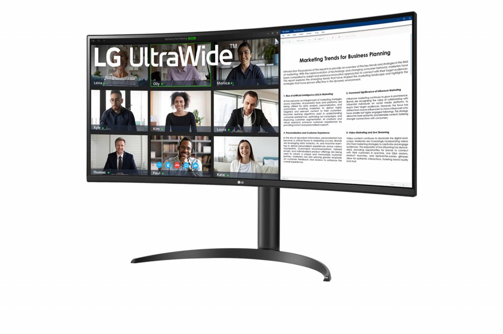 LG 34WR55QK-B | 34" Curved Ultrawide | 3440 x 1440 | Wide Quad HD | Zwart | Power Delivery | USB hub - Afbeelding 6