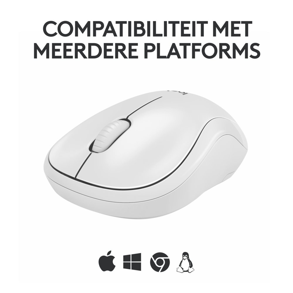 Logitech M240 | Draadloze Bluetooth Muis | Ambidextrous | Compact Reisformaat | Wit - Afbeelding 5