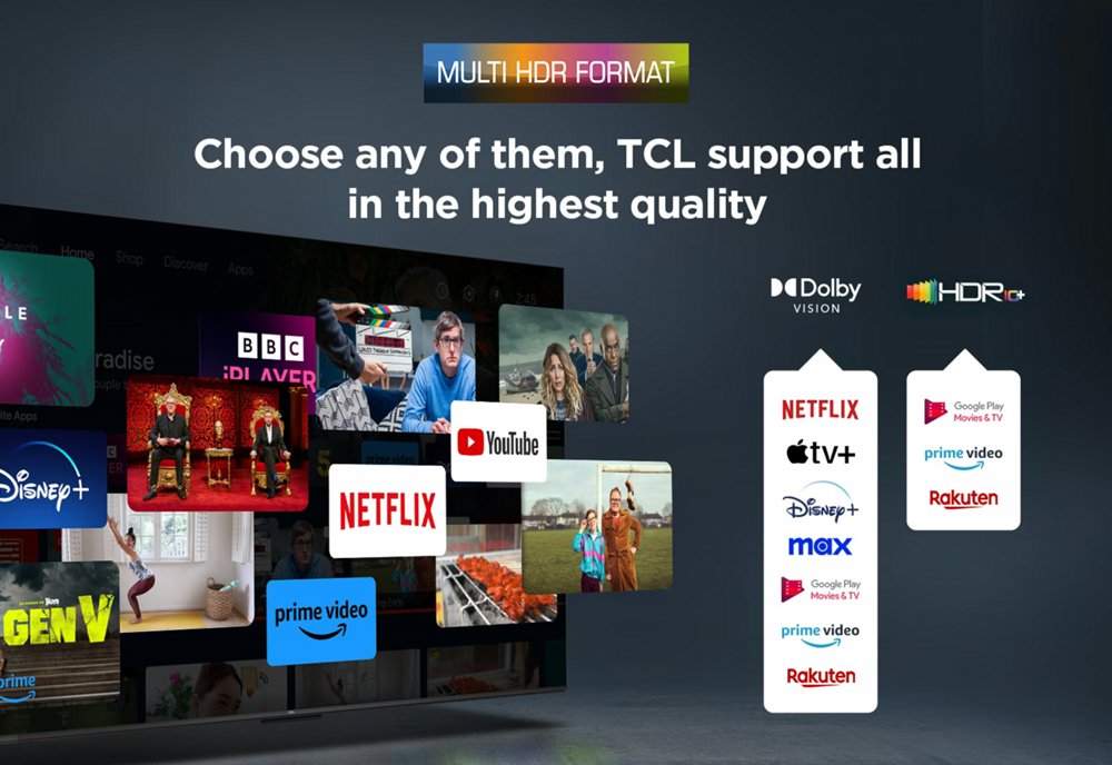 TCL 55V6C | 55" 4K Ultra HD DLED Smart TV | Google TV | Dolby Vision | 60Hz (2025) | OPEN BOX - Afbeelding 9