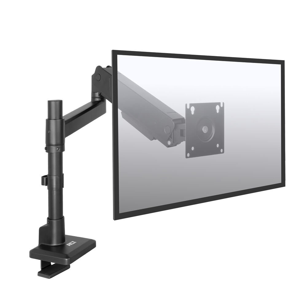 ACT AC8329 | Monitorarm tot 45" en 16kg | Gasveer | VESA 75x75 / 100x100 | Bureauklem en Doorvoermontage - Afbeelding 3