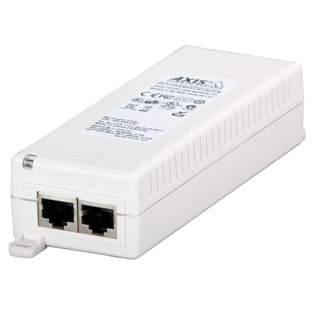 Axis T8120 Midspan 15W 1-Port | PoE Injector | IEEE 802.3af