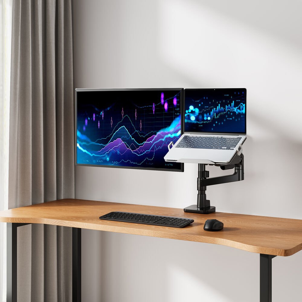 ACT AC8341 Premium | Verstelbare Monitor-bureaubeugel | Tot 49" | Max 20kg | VESA 100x100 | 1 Monitor en Laptop | OPEN BOX - Afbeelding 14