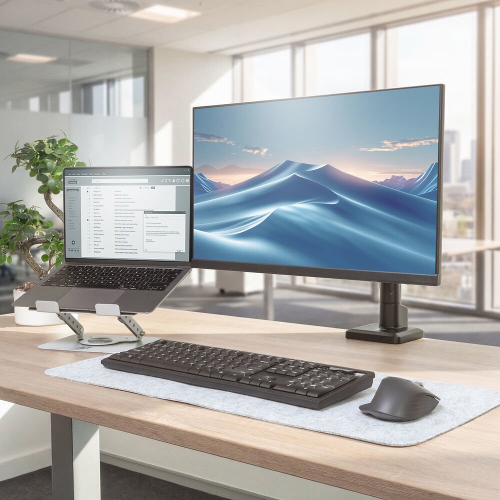 ACT AC8136 | 360° Draaibare Laptopstandaard tot 15,6" | Traploos Hoogte en Hoek Verstelbaar | Metaal - Afbeelding 3